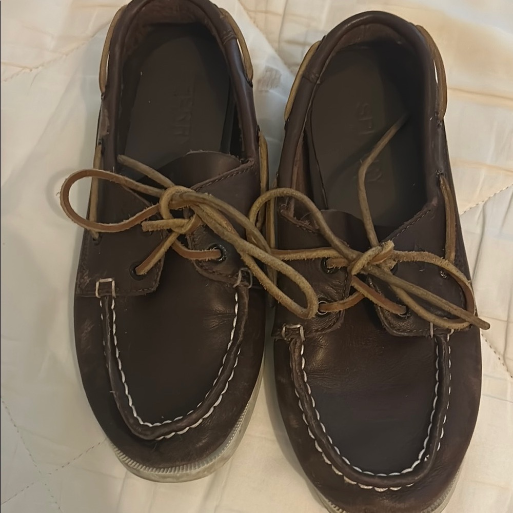 Sperry Kids Brown Leather Boat Shoes